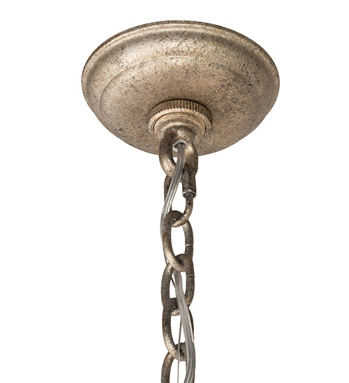 Meyda Lighting Rachelle 42" 8-Light Corinth Chandelier With Ivory Faux Candlelight