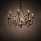 Meyda Lighting Rachelle 42" 8-Light Corinth Chandelier With Ivory Faux Candlelight