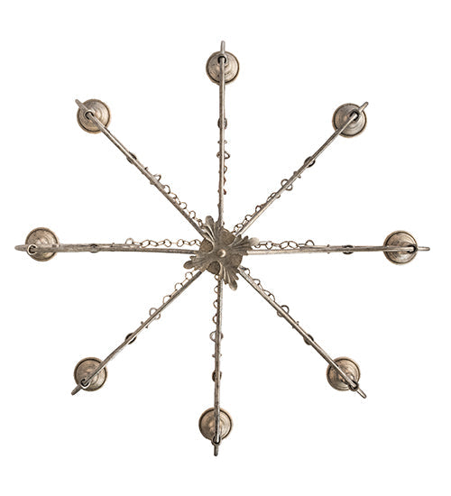 Meyda Lighting Rachelle 42" 8-Light Corinth Chandelier With Ivory Faux Candlelight