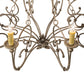 Meyda Lighting Rachelle 42" 8-Light Corinth Chandelier With Ivory Faux Candlelight