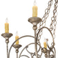 Meyda Lighting Rachelle 42" 8-Light Corinth Chandelier With Ivory Faux Candlelight