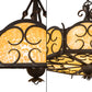 Meyda Lighting Radha 30" 4-Light Chestnut Pendant Light With Beige Art Shade Glass