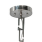 Meyda Lighting Raiff 11" Brushed Stainless Steel Pendant Light With White Art Shade Glass