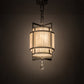 Meyda Lighting Raiff 11" Brushed Stainless Steel Pendant Light With White Art Shade Glass