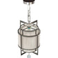 Meyda Lighting Raiff 11" Brushed Stainless Steel Pendant Light With White Art Shade Glass