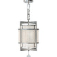 Meyda Lighting Raiff 11" Brushed Stainless Steel Pendant Light With White Art Shade Glass