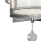 Meyda Lighting Raiff 11" Brushed Stainless Steel Pendant Light With White Art Shade Glass