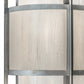 Meyda Lighting Raiff 11" Brushed Stainless Steel Pendant Light With White Art Shade Glass