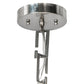 Meyda Lighting Raiff 7" Brushed Stainless Steel Pendant Light With White Iridescent Shade Glass
