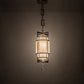 Meyda Lighting Raiff 7" Brushed Stainless Steel Pendant Light With White Iridescent Shade Glass