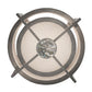 Meyda Lighting Raiff 7" Brushed Stainless Steel Pendant Light With White Iridescent Shade Glass