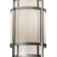 Meyda Lighting Raiff 7" Brushed Stainless Steel Pendant Light With White Iridescent Shade Glass