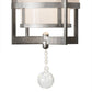 Meyda Lighting Raiff 7" Brushed Stainless Steel Pendant Light With White Iridescent Shade Glass