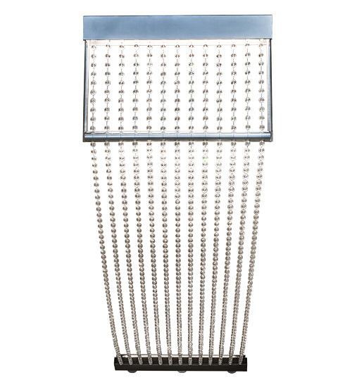 Meyda Lighting Rainbow Ridge 108" 6-Light LED Nickel Powder Coat Chandelier With Crystal Shade Glass
