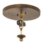 Meyda Lighting Rainbow Trout 16" 2-Light Antique Copper Flush Mount Light With Amber Mica Shade Glass