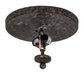 Meyda Lighting Rainbow Trout 16" 2-Light Graphite Pewter Flush Mount Light With Silver Mica Shade Glass