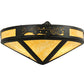 Meyda Lighting Rainbow Trout 16" 2-Light Textured Black Wall Sconce With Beige Art Shade Glass
