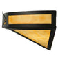 Meyda Lighting Rainbow Trout 16" 2-Light Textured Black Wall Sconce With Beige Art Shade Glass