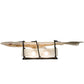 Meyda Lighting Rainbow Trout 29" 2-Light Textured Black Wall Sconce With Multi-Colored Shade Glass