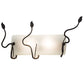 Meyda Lighting Rainbow Trout 29" 2-Light Textured Black Wall Sconce With Multi-Colored Shade Glass