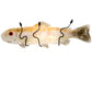 Meyda Lighting Rainbow Trout 29" 2-Light Textured Black Wall Sconce With Multi-Colored Shade Glass
