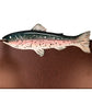 Meyda Lighting Rainbow Trout 33" 4-Light Rust & Painted Trout Vanity Light With White Shade Glass