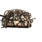 Meyda Lighting Rama 12" 2-Light Cajun Spice Wall Sconce With Statuario Idalight Shade