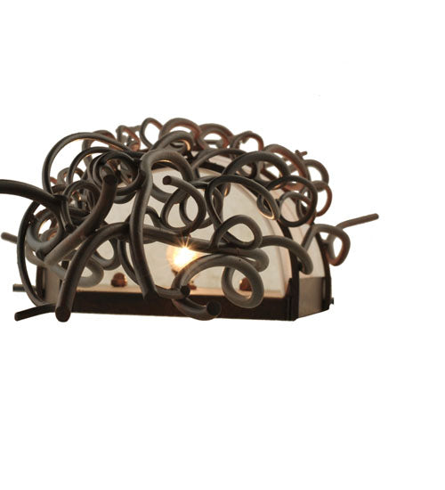 Meyda Lighting Rama 12" 2-Light Cajun Spice Wall Sconce With Statuario Idalight Shade