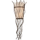 Meyda Lighting Rama 12" 2-Light Cajun Spice Wall Sconce With Statuario Idalight Shade