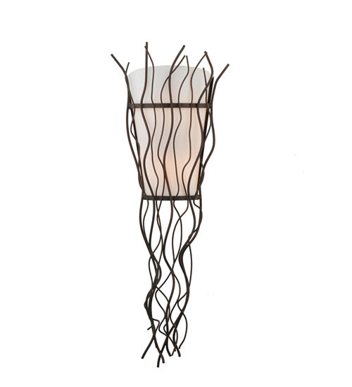 Meyda Lighting Rama 12" 2-Light Cajun Spice Wall Sconce With Statuario Idalight Shade