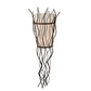 Meyda Lighting Rama 12" 2-Light Cajun Spice Wall Sconce With Statuario Idalight Shade