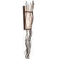 Meyda Lighting Rama 12" 2-Light Cajun Spice Wall Sconce With Statuario Idalight Shade
