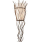 Meyda Lighting Rama 12" 2-Light Cajun Spice Wall Sconce With Statuario Idalight Shade