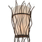 Meyda Lighting Rama 12" 2-Light Cajun Spice Wall Sconce With Statuario Idalight Shade
