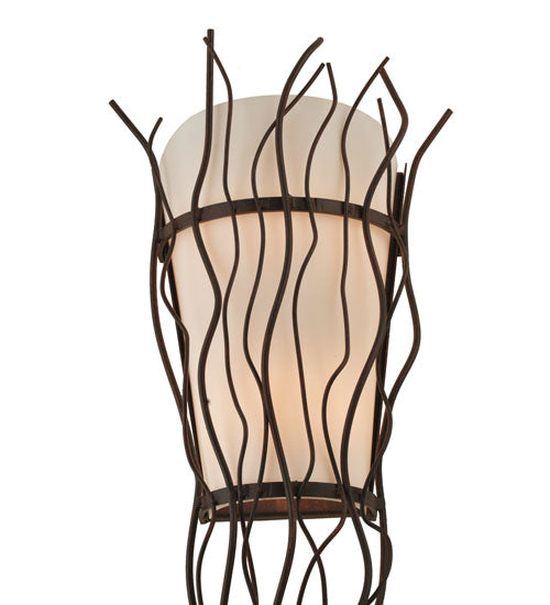 Meyda Lighting Rama 12" 2-Light Cajun Spice Wall Sconce With Statuario Idalight Shade