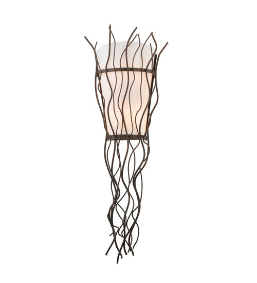 Meyda Lighting Rama 12" 2-Light Cajun Spice Wall Sconce With Statuario Idalight Shade