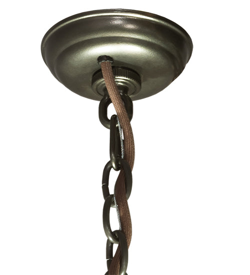 Meyda Lighting Rama 18" 13-Light Oil Rubbed Bronze Pendant Light With Sahara Taupe Idalight Shade