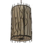 Meyda Lighting Rama 18" 13-Light Oil Rubbed Bronze Pendant Light With Sahara Taupe Idalight Shade