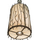 Meyda Lighting Rama 18" 13-Light Oil Rubbed Bronze Pendant Light With Sahara Taupe Idalight Shade