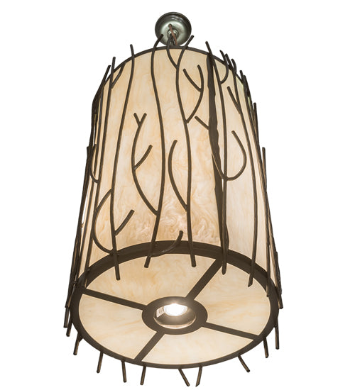 Meyda Lighting Rama 18" 13-Light Oil Rubbed Bronze Pendant Light With Sahara Taupe Idalight Shade