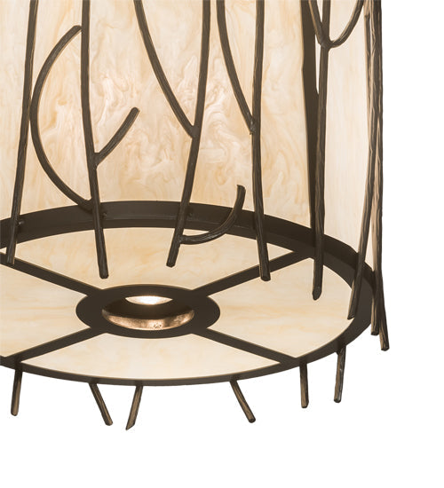 Meyda Lighting Rama 18" 13-Light Oil Rubbed Bronze Pendant Light With Sahara Taupe Idalight Shade