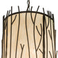 Meyda Lighting Rama 18" 13-Light Oil Rubbed Bronze Pendant Light With Sahara Taupe Idalight Shade