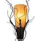 Meyda Lighting Rama 18" Blackwash Wall Sconce With Amber Tawnyrock Idalight Shade Glass