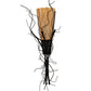 Meyda Lighting Rama 18" Blackwash Wall Sconce With Amber Tawnyrock Idalight Shade Glass