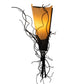Meyda Lighting Rama 18" Blackwash Wall Sconce With Amber Tawnyrock Idalight Shade Glass