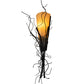 Meyda Lighting Rama 18" Blackwash Wall Sconce With Amber Tawnyrock Idalight Shade Glass