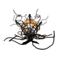 Meyda Lighting Rama 18" Blackwash Wall Sconce With Amber Tawnyrock Idalight Shade Glass