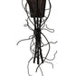 Meyda Lighting Rama 18" Blackwash Wall Sconce With Amber Tawnyrock Idalight Shade Glass