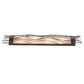 Meyda Lighting Rama 36" 4-Light Delmonico Bronze Vanity Light With Fleshtone Idalight Shade Glass