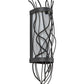 Meyda Lighting Rama 6" 2-Light Gunmetal Gray Wall Sconce With White Shade Glass